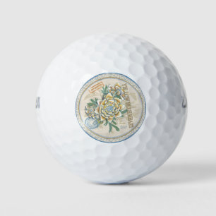 Balles De Golf G Bureau de la création Fleur jaune