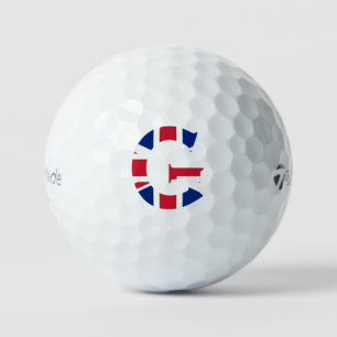 Balles De Golf G Monogramme superposé sur Union Jack Flag tmtp5 g