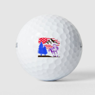 Balles De Golf Galloping Wild Mountain Horse