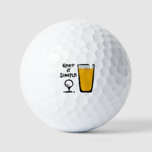 Balles De Golf Garder Il Simples Funny Golf Bière