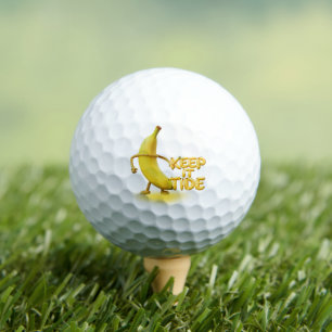 Balles De Golf Gardez-le Tide – Typographie drôle de banane Minim