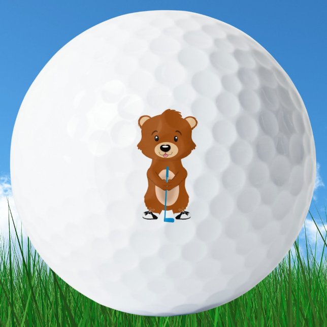 Balles De Golf Gaufre mignon tenant un club de golf (Créateur téléchargé)