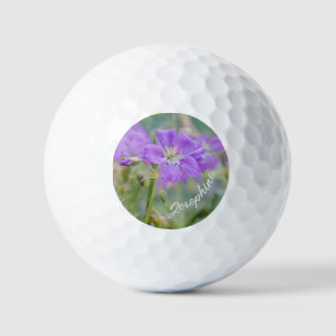 Balles De Golf Géranium Violet Fleur Sauvage Jolie Fleur Et Nom