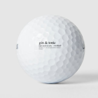 Balles De Golf Gin et Tonique