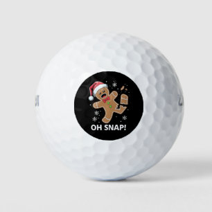 Balles De Golf Gingerbread Man Oh Snap Christmas Funny Cookie