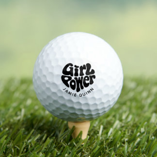 Balles De Golf Girl Power Heart Custom Text or Name