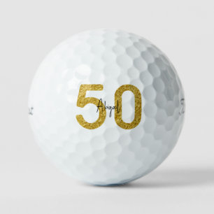 Balles De Golf Glam 50th Birthday Custom Titleist Pro V1