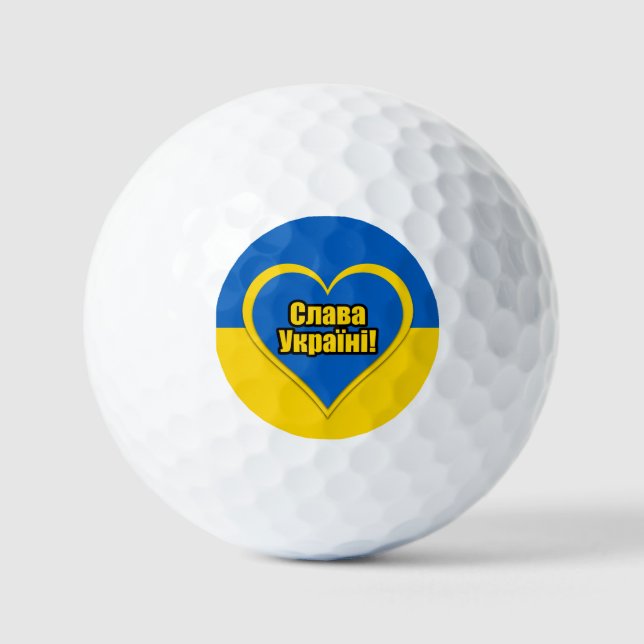 Balles De Golf Glory to Ukraine written in Ukrainian (Recto)