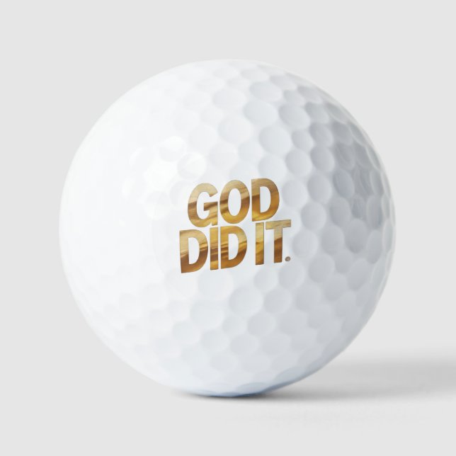 Balles De Golf God Did It – Faith-Inspired Christian Golf Ball (Recto)