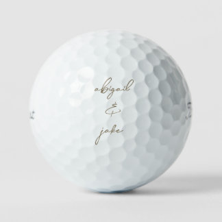 Balles De Golf Gold Custom Script Names Wedding Titleist Pro 