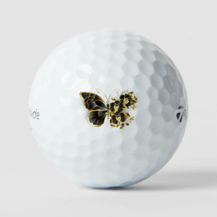 Balles De Golf Gold flower Butterfly with Black Orchid