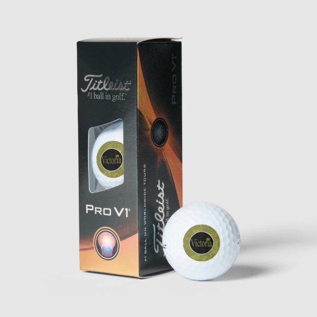 Balles De Golf Golden Flecks Victoria Nom Design, (Conditionnement)