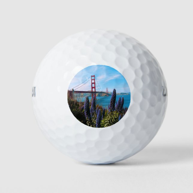 Balles De Golf Golden Gate Bridge San Francisco Californie Photo (Devant)