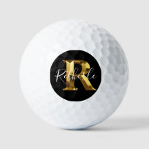 Balles de golf Golden monogramme nom & initiales