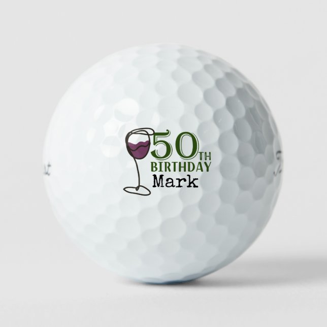 Balles De Golf Golf 50e Anniversaire Par tee trente party pour go (Recto)