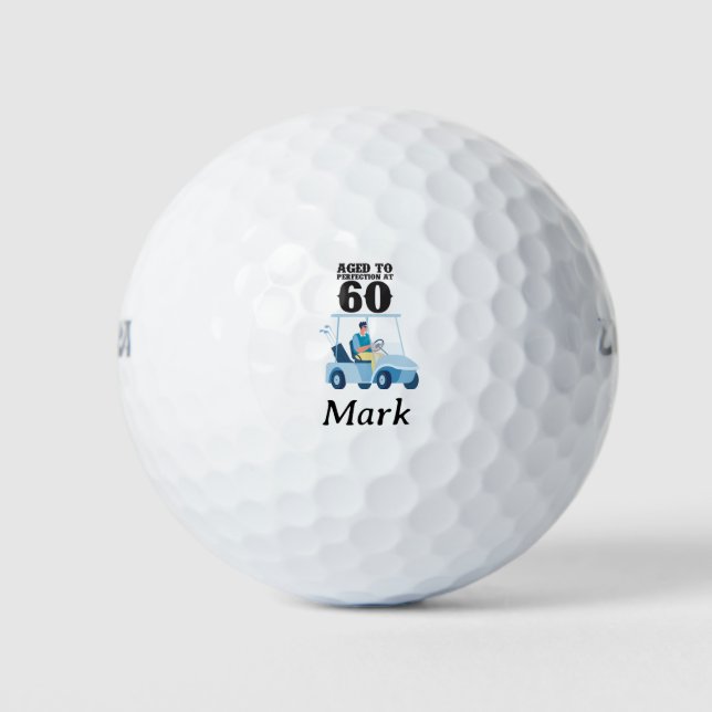 Balles De Golf Golf 60e anniversaire thème pour Golfer (Devant)