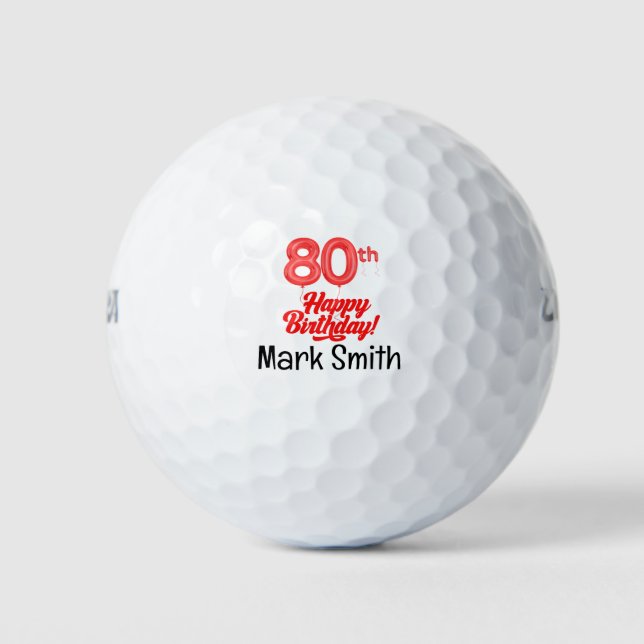 Balles De Golf Golf 80e anniversaire pour golfeur (Devant)