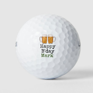 Balles De Golf Golf Anniversaire au golfeur avec bière