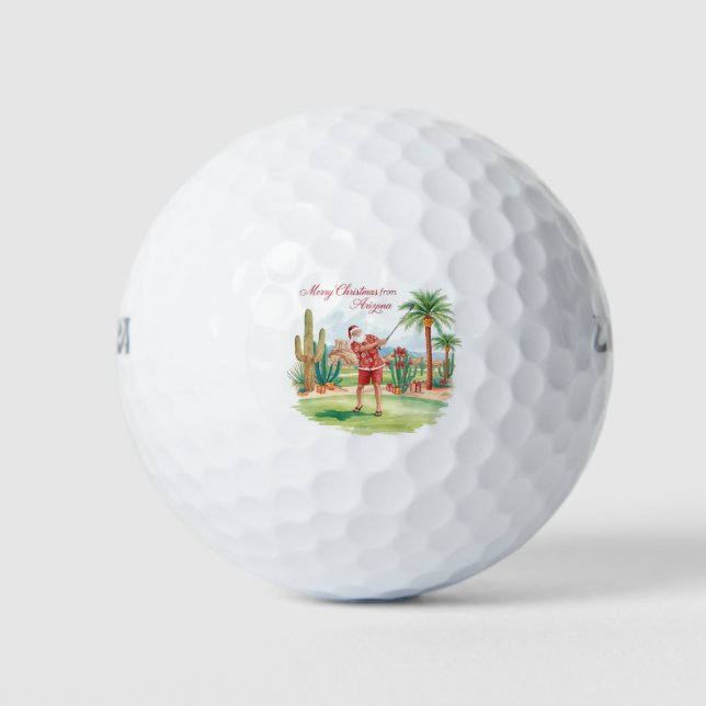 Balles De Golf Golf  Arizona Christmas Greeting (Devant)