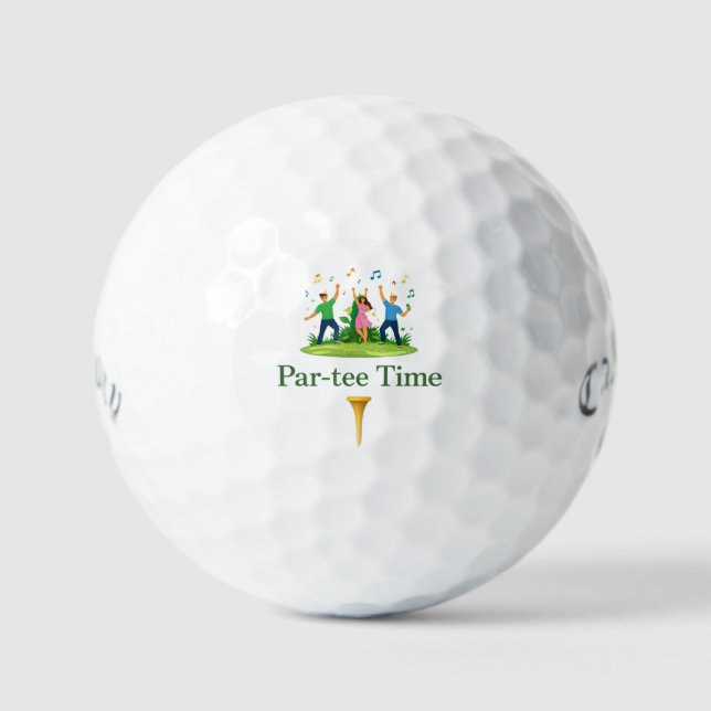 Balles De Golf Golf Ball | Par-tee Time Funny Gift (Recto)