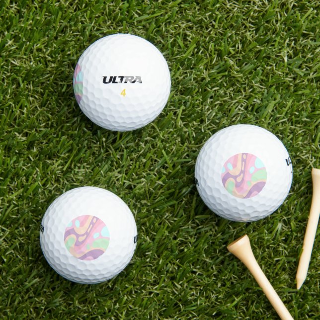 Balles De Golf Golf Balls World Plus grand Golfeur Pastel (Herbe in situ)