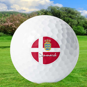 Balles De Golf Golf Danemark & Drapeau Danois / Golf Ball