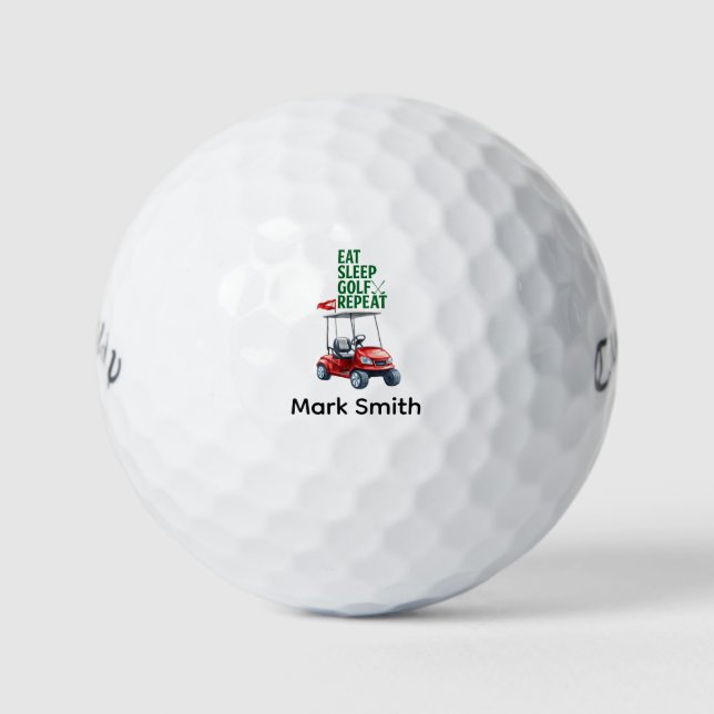 Balles De Golf Golf Eat Sleep Golf Repeat for golfer (Devant)