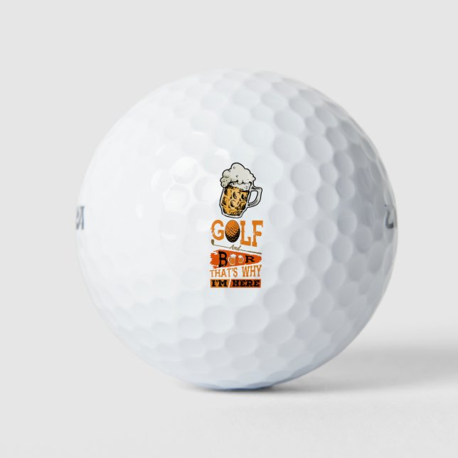 Balles De Golf Golf et bière (Devant)