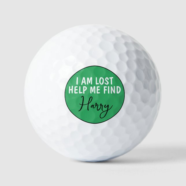 Balles De Golf Golf Je suis Lost thème Green Golf Balls (Recto)