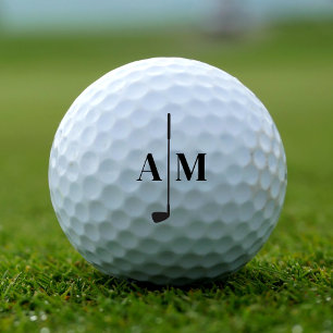 Balles De Golf Golf moderne typographie initiales monogramme élég