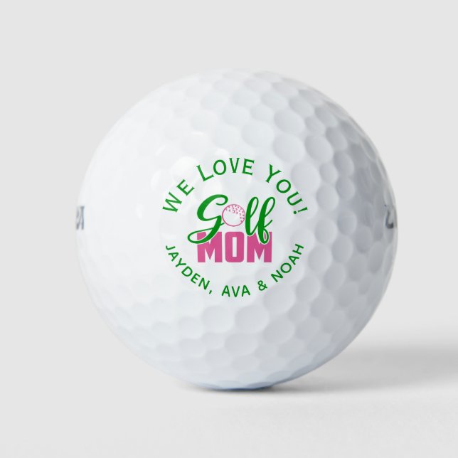 Balles De Golf Golf Mom Pink Balls de golf (Devant)