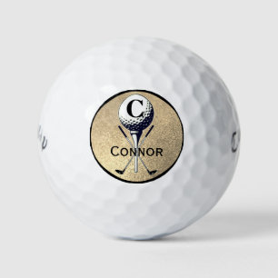 Balles De Golf Golf Monogrammed Gold Tee