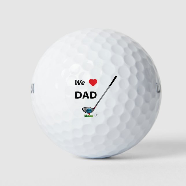 Balles De Golf GOLF - Nous aimons papa Fête des pères Cadeau Anni (Devant)
