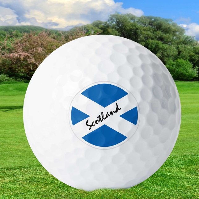 Balles De Golf Golf Scotland & Scottish Flag / Golf Ball (Créateur téléchargé)