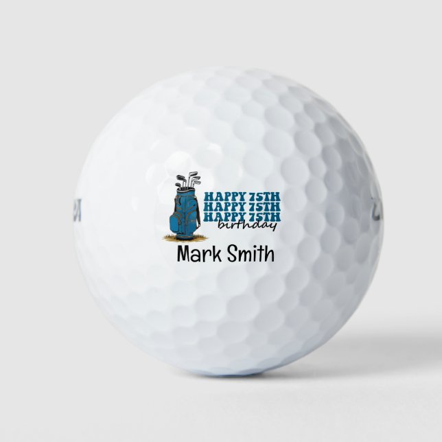 Balles De Golf Golfer 75th Birthday  (Devant)
