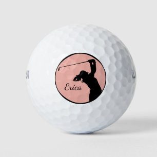 Balles De Golf Golfer Girl Golfing Boules de golf personnalisées