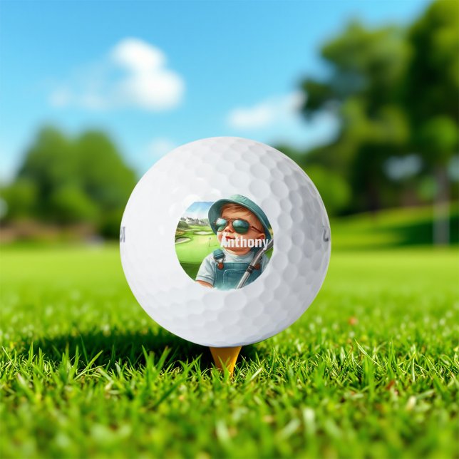 Balles De Golf Golfeur de bébé personnalisé (Personalized Baby Golfer Golf Balls)