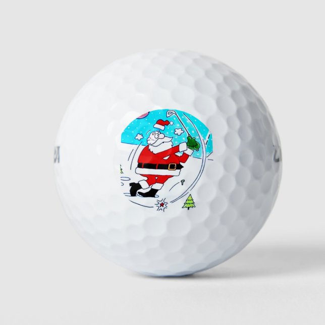 BALLES DE GOLF ***GOLFING PÈRE NOËL*** (Devant)