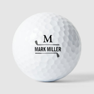 Balles De Golf Golfplayer Custom B&W Monogram