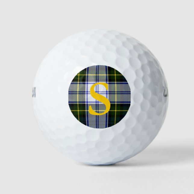 Balles De Golf Gordon Robe Plantée Personnalisée Monogramme Boule (Devant)