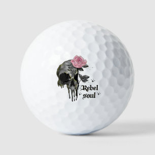 Balles De Golf Goth Skull   Rebel Soul