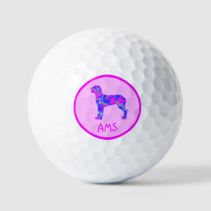 Balles De Golf Grande silhouette Danse rose et bleu