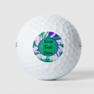 Balles De Golf Green purple Tie Dye Swirl
