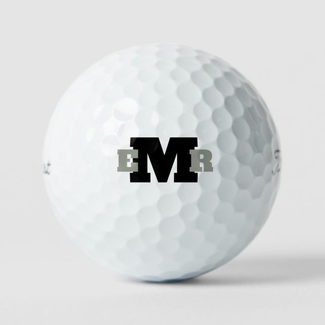 Balles De Golf Gris gras et noir Titleist VI (Recto)