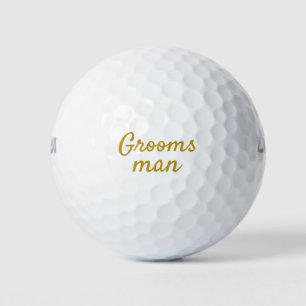 Balles De Golf Groomsman Gold et White Souvenir