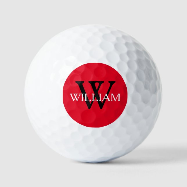 Balles De Golf Groomsman Groomsmen Mariage Cadeau Monogramme Nom (Recto)