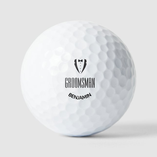 Balles De Golf Groomsman personnalisé (Recto)