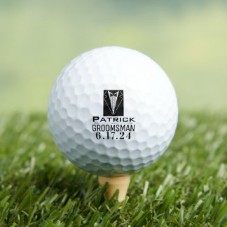 BALLES DE GOLF GROOMSMAN PERSONNALISÉ MARIAGE PARTI GOLF BALLS