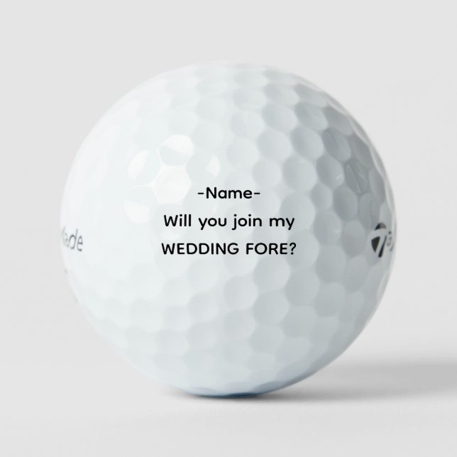 Balles De Golf Groomsman Proposal Funny PAR TEE Favors Golf Balls (Recto)