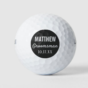 Balles De Golf Groomsmen Typographie moderne Mariage Faveur